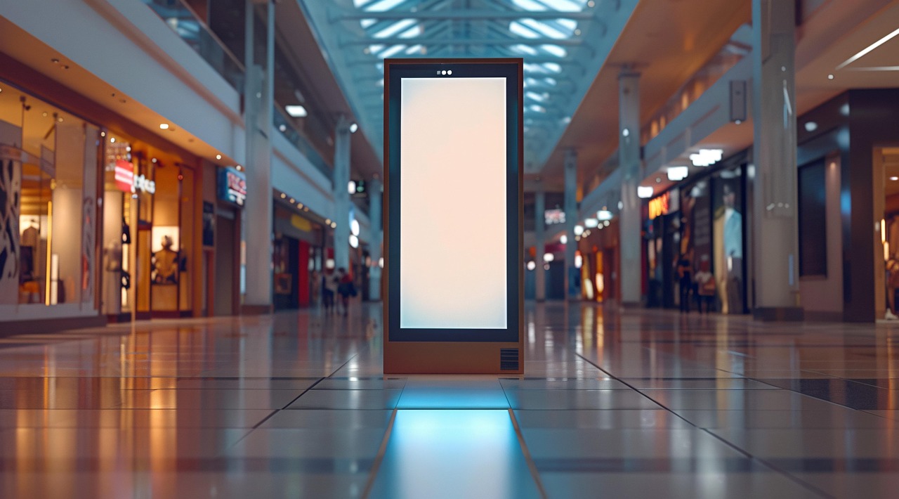 digital sign stand illuminated 